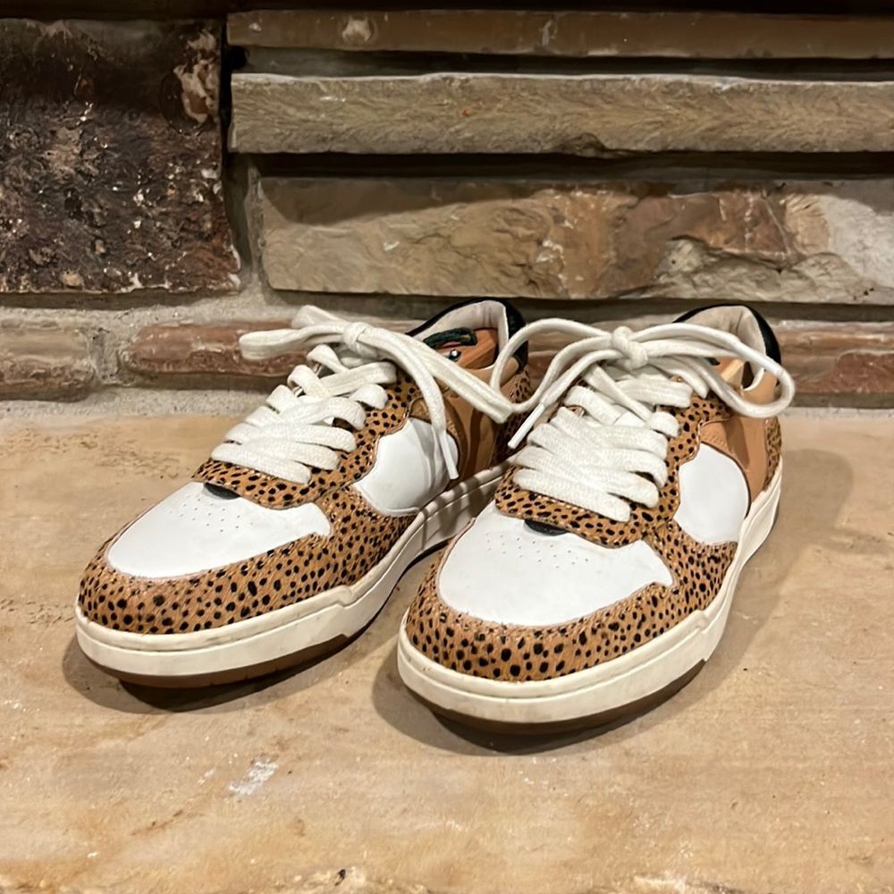 Madewell Court Sneaker in Spotted Calf Hair and Leather